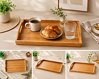 Wooden serving tray