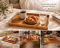 Wooden serving tray