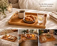 Wooden serving tray