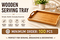 Wooden serving tray