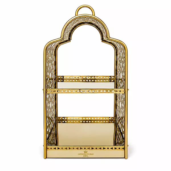 2 1 SQUARE SMALL PINJARA LASER GOLD