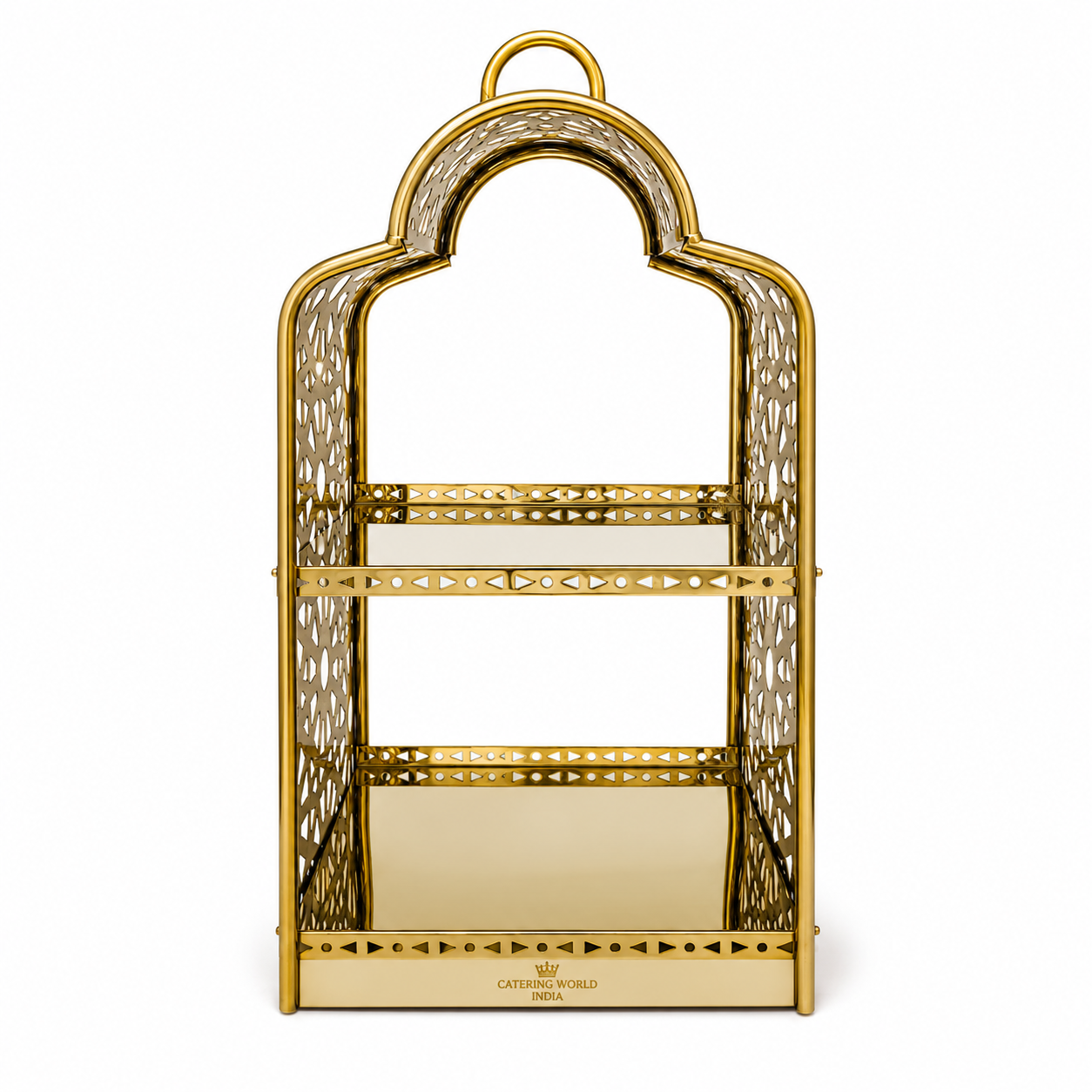 2 1 SQUARE SMALL PINJARA LASER GOLD