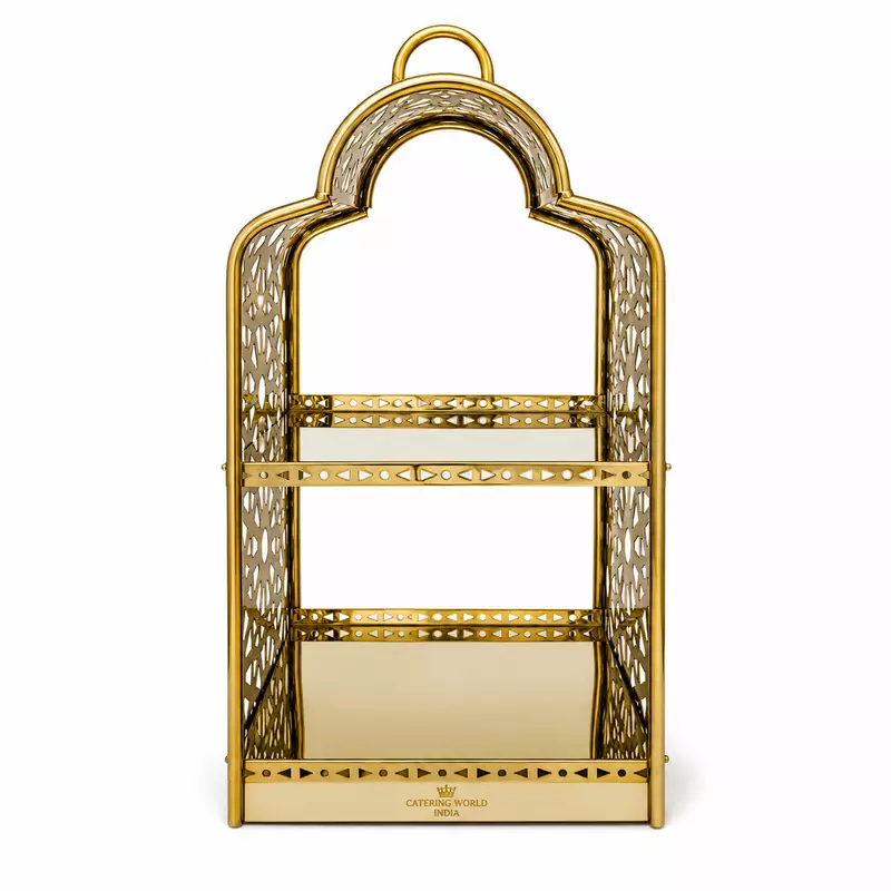 2 1 SQUARE SMALL PINJARA LASER GOLD