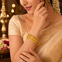 Traditional Gold Plated Designer Bangles Set for Women | Engraved Ethnic Daily Wear Bangles