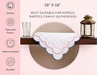 Scallop Edge Cloth Napkins-multi colour–set of 4-Reusable & Washable Table Napkins