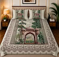 Trending 7D Digital Print Bedsheet Soft, Stylish & Premium Quality Bed Sheet King-225 x 250 CM)