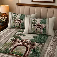 Trending 7D Digital Print Bedsheet Soft, Stylish & Premium Quality Bed Sheet King-225 x 250 CM)
