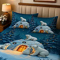 Luxury 7D Digital Print Bedsheet Soft, Stylish & Premium Quality Bed Sheet for Modern Bedroom Decor