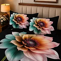 Black 7D Digital Print Bedsheet Soft, Stylish & Premium Quality Bed Sheet King-225 x 250 CM)