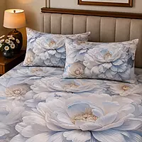 Floral 7D Digital Print Bedsheet Soft, Stylish & Premium Quality Bed Sheet King-225 x 250 CM)