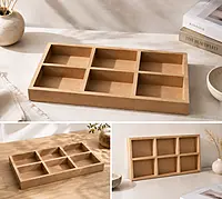 6 Compartment wooden organizer