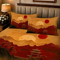 Yellow 7D Digital Print Bedsheet Soft, Stylish & Premium Quality Bed Sheet King-225 x 250 CM)