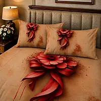Brose 7D Digital Print Bedsheet Soft, Stylish & Premium Quality Bed Sheet King-225 x 250 CM)