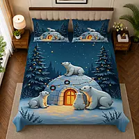 Luxury 7D Digital Print Bedsheet Soft, Stylish & Premium Quality Bed Sheet for Modern Bedroom Decor