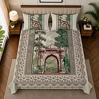 Trending 7D Digital Print Bedsheet Soft, Stylish & Premium Quality Bed Sheet King-225 x 250 CM)