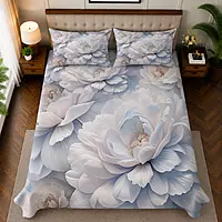 Floral 7D Digital Print Bedsheet Soft, Stylish & Premium Quality Bed Sheet King-225 x 250 CM)