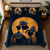 Sun 7D Digital Print Bedsheet Soft, Stylish & Premium Quality Bed Sheet King-225 x 250 CM)