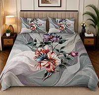 Trendy 7D Digital Print Bedsheet Soft, Stylish & Premium Quality Bed Sheet King-225 x 250 CM)