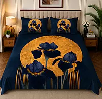 Sun 7D Digital Print Bedsheet Soft, Stylish & Premium Quality Bed Sheet King-225 x 250 CM)