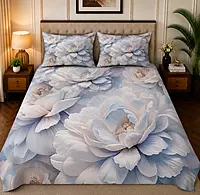 Floral 7D Digital Print Bedsheet Soft, Stylish & Premium Quality Bed Sheet King-225 x 250 CM)