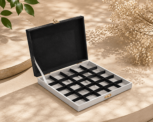 Premium compartment MDF storage box