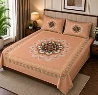 7D Digital Print Bedsheet Soft, Stylish & Premium Quality Bed Sheet King-225 x 250 CM)