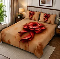 Brose 7D Digital Print Bedsheet Soft, Stylish & Premium Quality Bed Sheet King-225 x 250 CM)