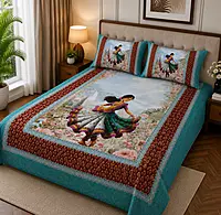 New 7D Digital Print Bedsheet Soft, Stylish & Premium Quality Bed Sheet King-225 x 250 CM)