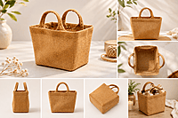 Jute tote bag with dual handles