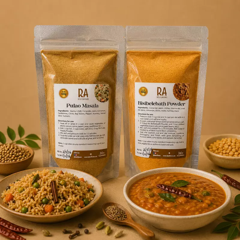 Masala Powder-2*100gm (Paulo Masala,Bisiblebath powder)