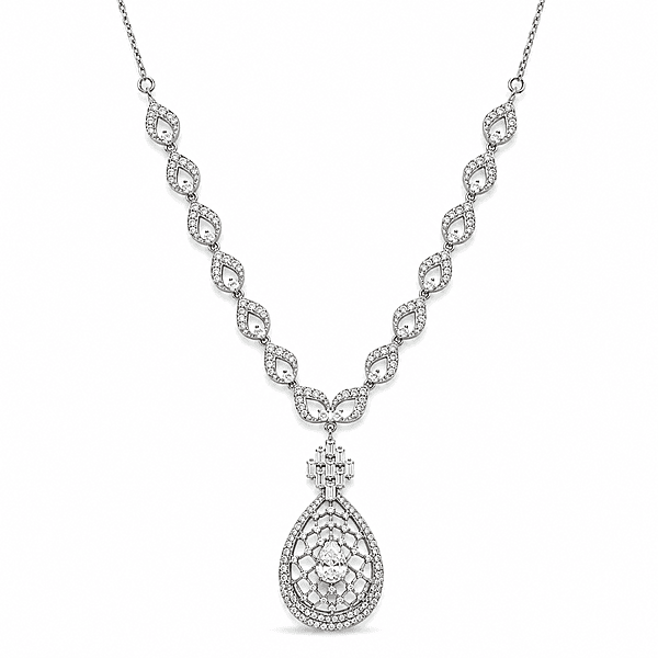 92.50 Silver Dimond Neckless - 18