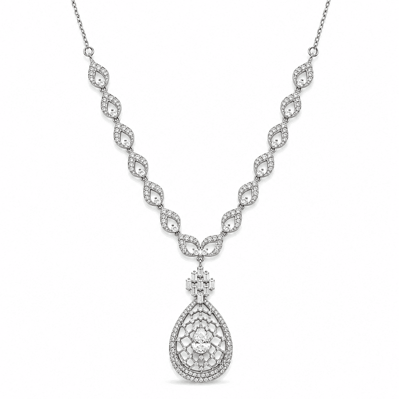 92.50 Silver Dimond Neckless - 18