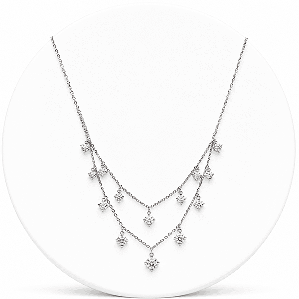 92.50 silver neckless double line - 18