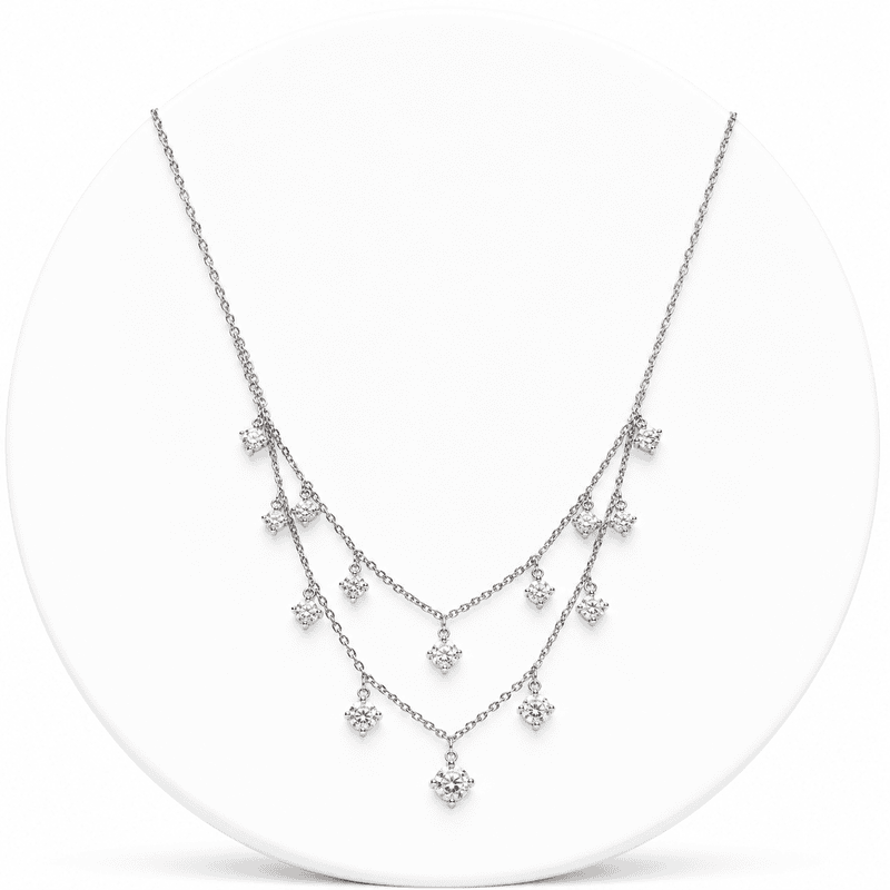 92.50 silver neckless double line - 18