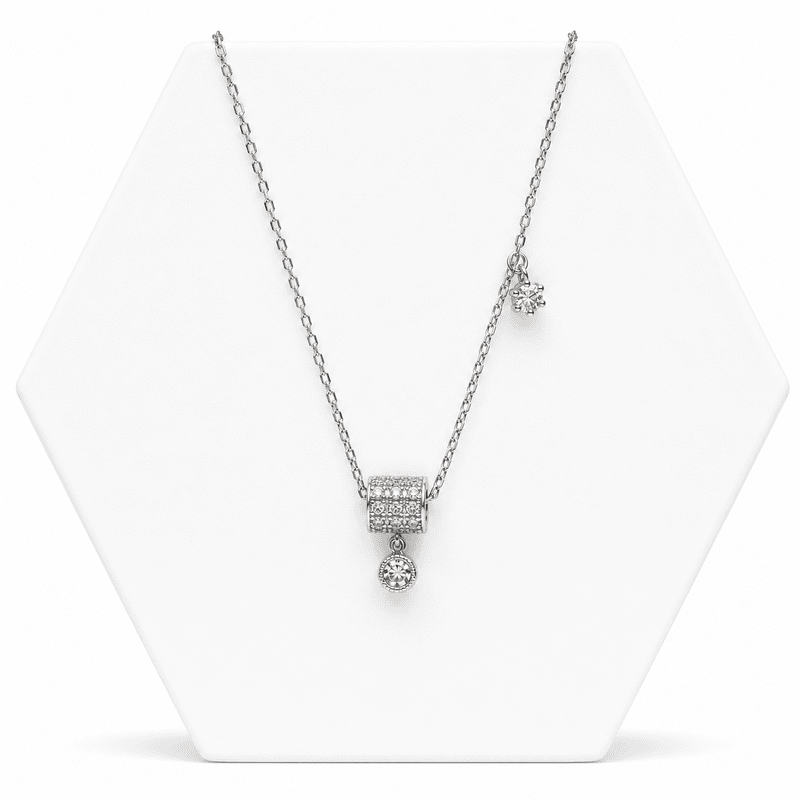92.50 Silver Pendent with chain - 18