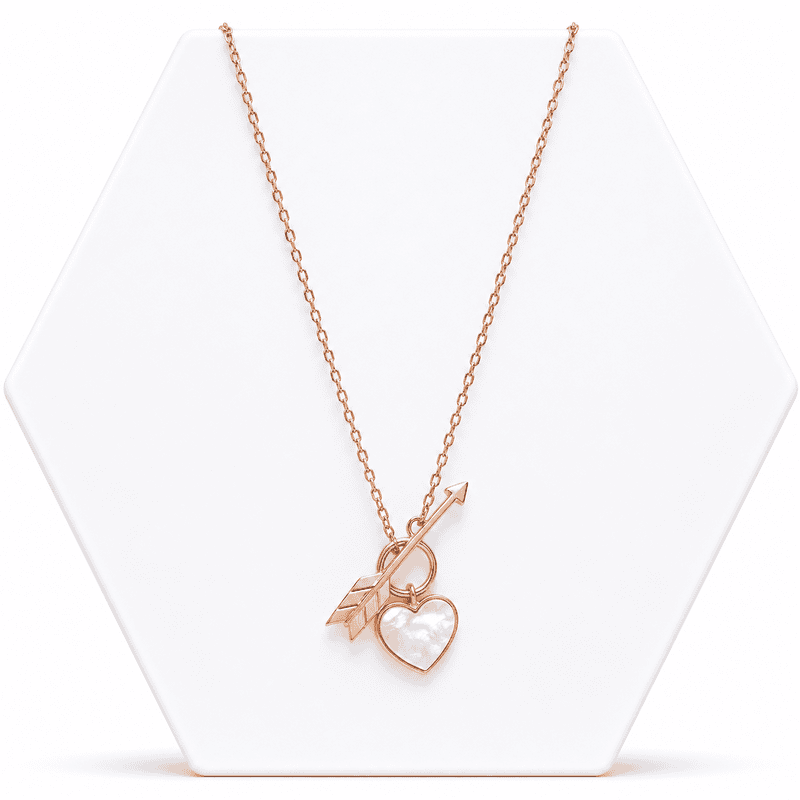 92.50 rose gold Harteen with Arrow pendent with chain - 18