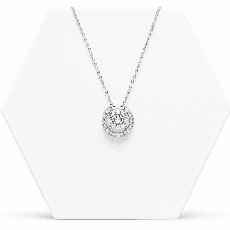 92.50 silver Moon With Dimond pendent chain - 18