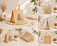 Jute display gift bag