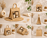 Jute display gift bag