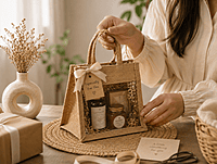 Jute display gift bag