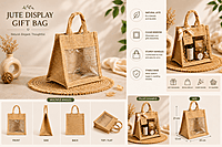 Jute display gift bag