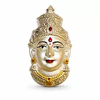 Goddess Lakshmi Face Idol for Home Decor | Gold Finish Devi Wall Hanging Mask | Spiritual Pooja Decorative Murti