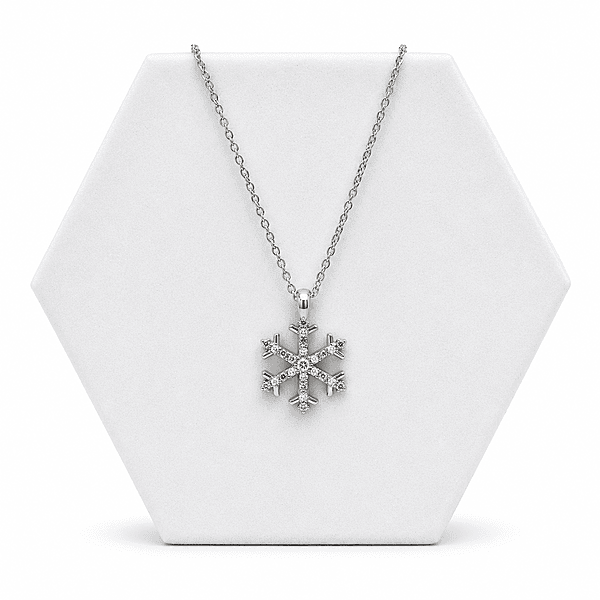 92.50 Silver Snowflake Symbol With chain - 18