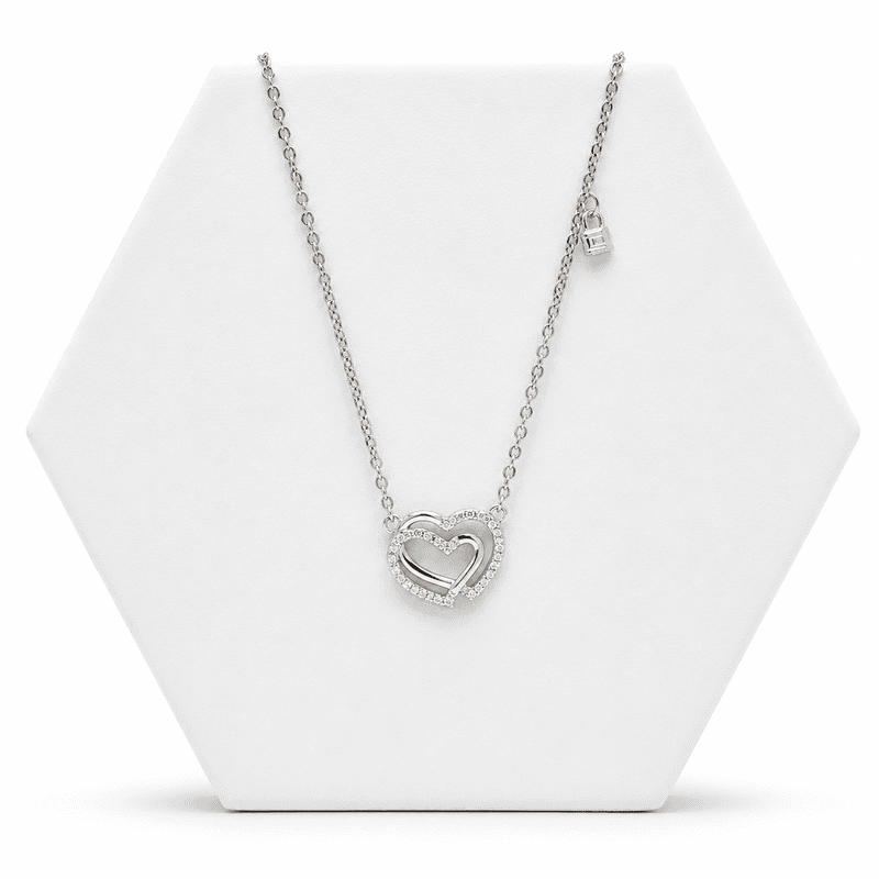 92.50 Silver Heart Pendent with chain - 18