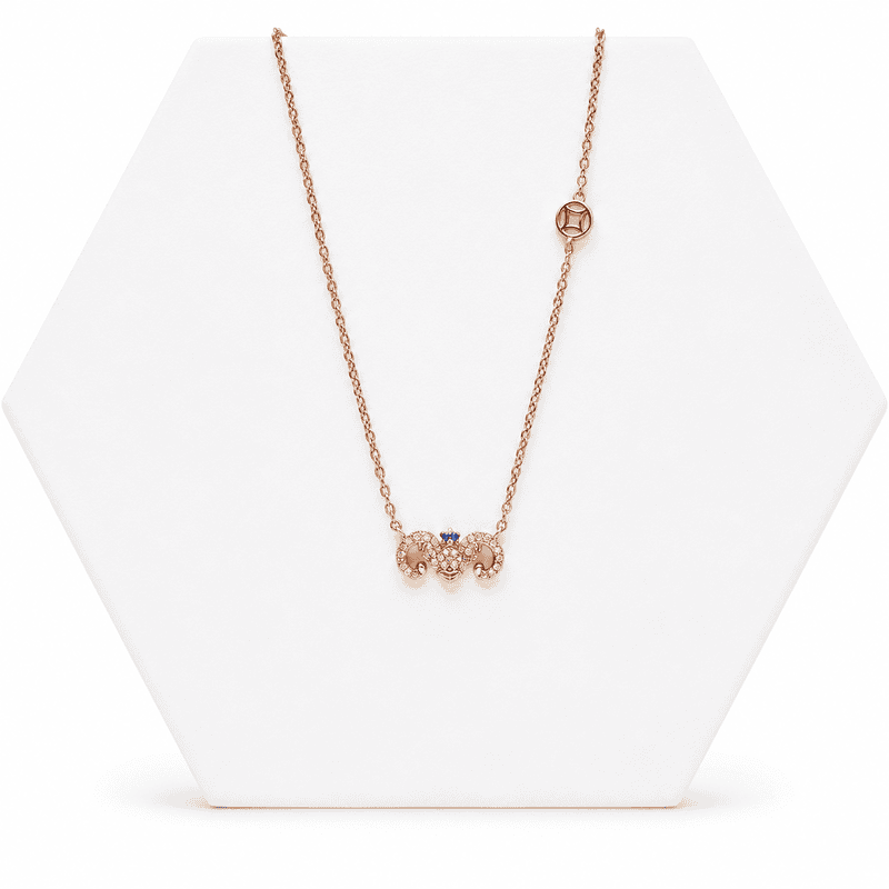 92.50 silver rose gold pendent with chain - 18