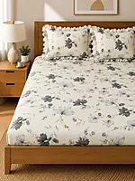 Luxury Frill Fitted Bedsheet with Soft Fabric & Elegant Ruffle Design for Modern Bedroom Decor