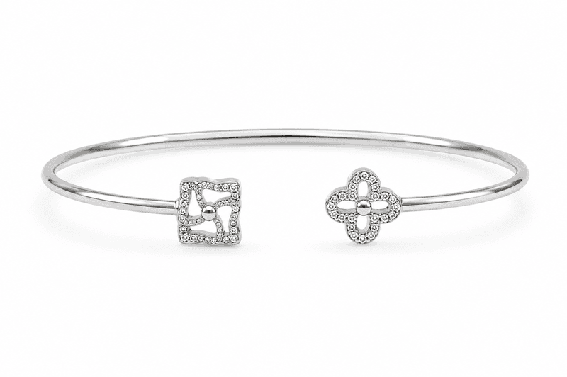 92.50 Silver Adjustable bracelet For women Squre - Silver