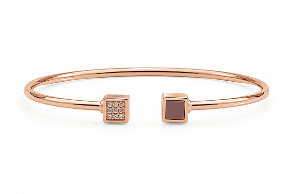 92.50 Silver Rose Gold Bracelet For women Adjustable - Rose gold