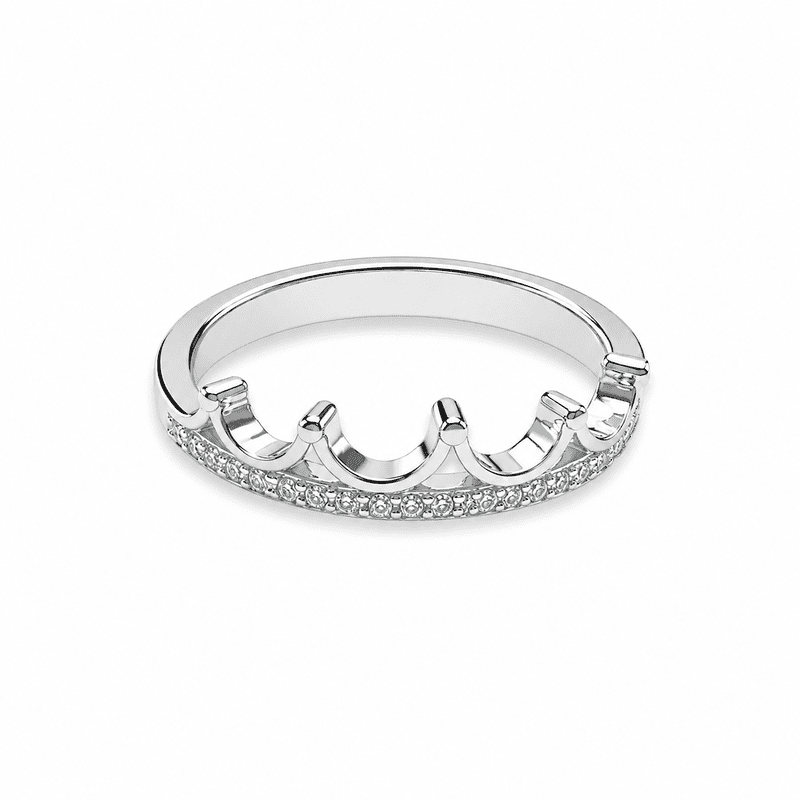 92.50 Silver Rose Gold Ring Adjustable - Silver