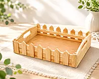 Pinewood picket fence serving tray